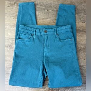 Kut from the Kloth Women’s Teal Turquoise High Rise Ankle Skinny Jeans, size 2L